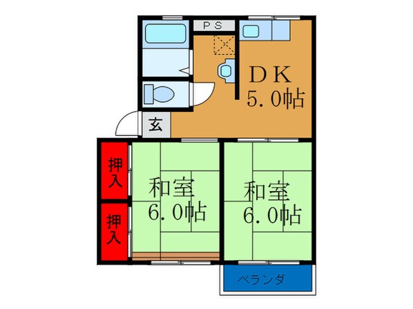 ライフ小松の物件間取画像